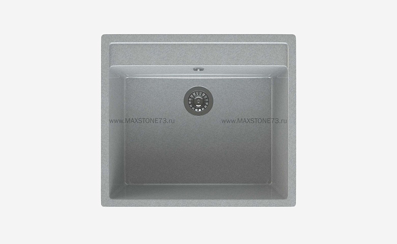 MAXSTONE Мойка глянцевая MS-21 (светло-серая) 565*505*220